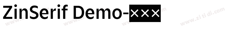 ZinSerif Demo字体转换